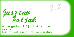 gusztav poljak business card